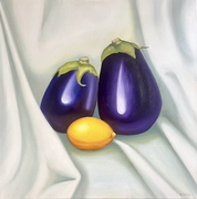 Eggplants and lemon