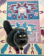 The cat sat on a mat